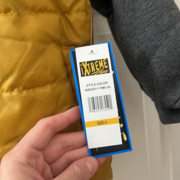 IEXTREME LAYERED PUFFER VEST: GOLD/GRAY: NEW WITH TAGS: SIZE 4 - Picture 2 of 4